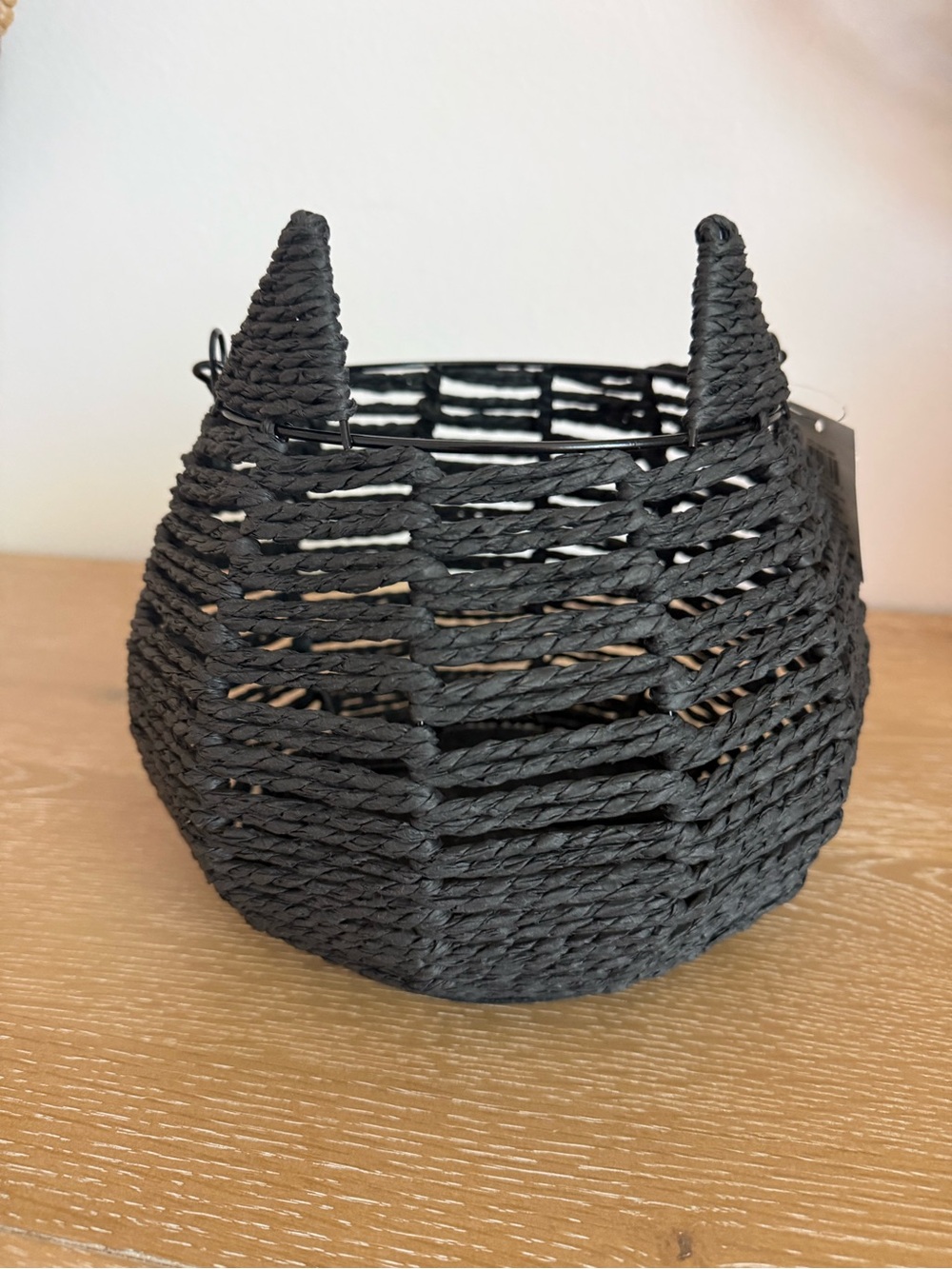 2026 Target Bullseye Playground Black Cat Halloween Woven Storage Basket NWT